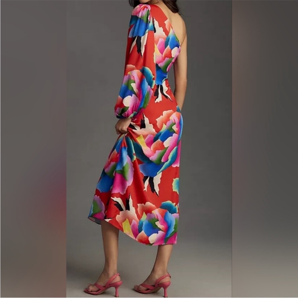 Farm Rio High Slit One Sleeve Dress - Picture 3 of 11